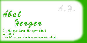 abel herger business card